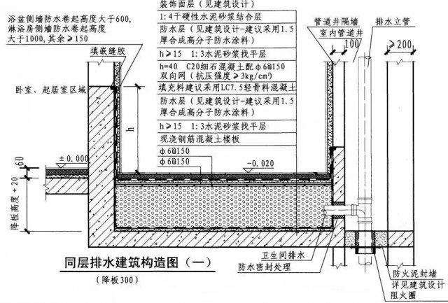 同层排水卫生间防水怎么做？